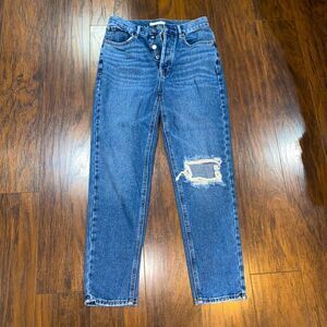 Pacsun Blue Ripped Mom Jeans size 26”